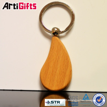 New attractive blank customized logo keychain wooden